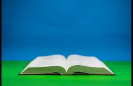 The daily devotion shows and open Bible.