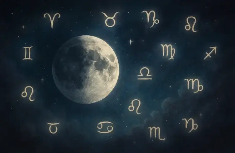 Silver Half Moon Zodiac Horoscope