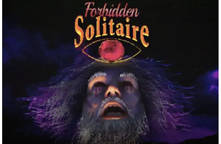 Forbidden Solitaire is a retro 90s CD-ROM dungeon horror adventure where you play Solitaire and encounter creatures to find the secret to immortality