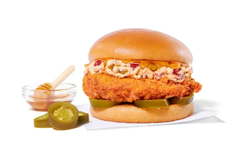 Screenshot of Chick-fil-A's Honey Pepper Pimento Sandwich via Chick-fil-A.