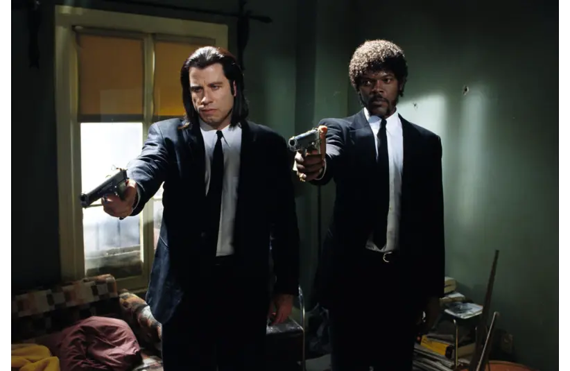 John Travolta (left) and Samuel L. Jackson (right) in "Pulp Fiction"