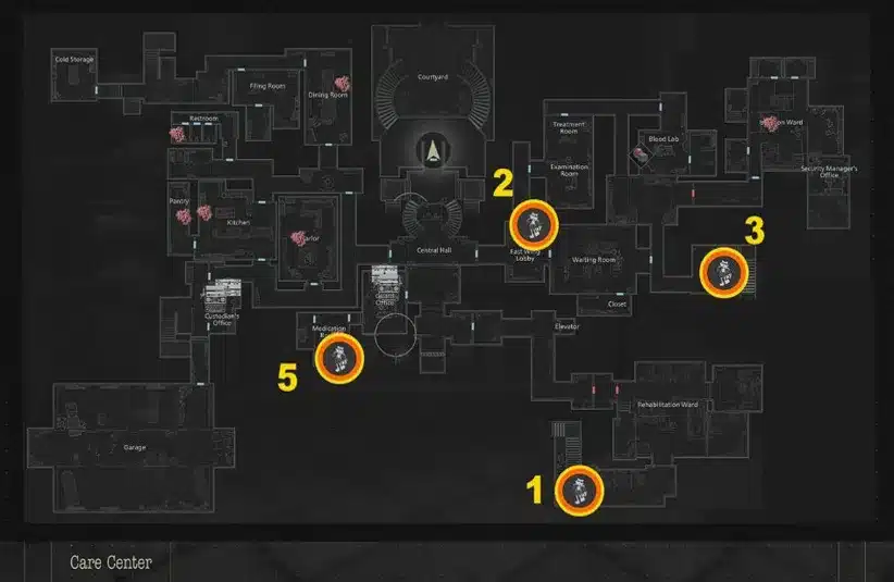 Care Center Map in Resident Evil Requiem