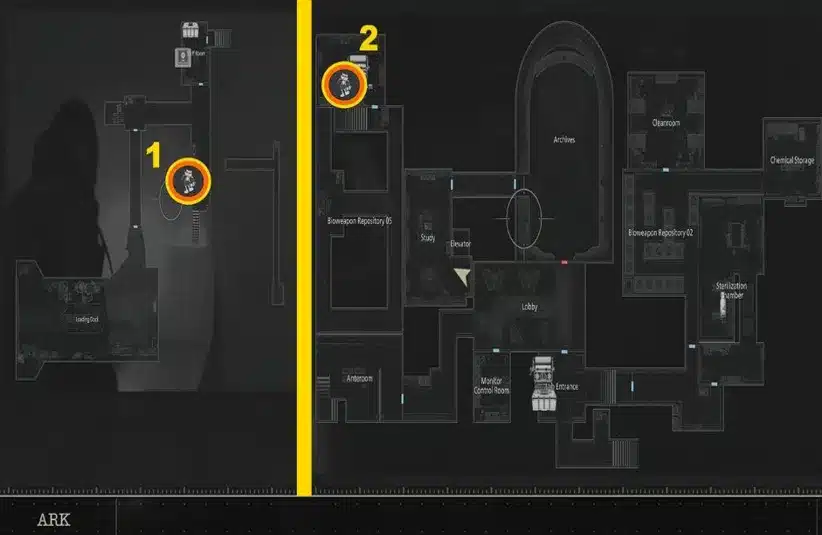 ARK map in Resident Evil Requiem