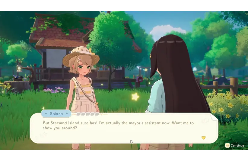 Screenshot from Starsand Island, Solara, Life Sim, Seed Sparkle Lab