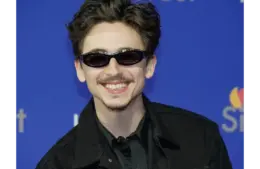 Timothee Chalamet is photographed on the red carpet during the Palm Springs International Film Awards in Palm Springs, Calif., Jan. 3, 2025.