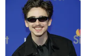 Timothee Chalamet is photographed on the red carpet during the Palm Springs International Film Awards in Palm Springs, Calif., Jan. 3, 2025.