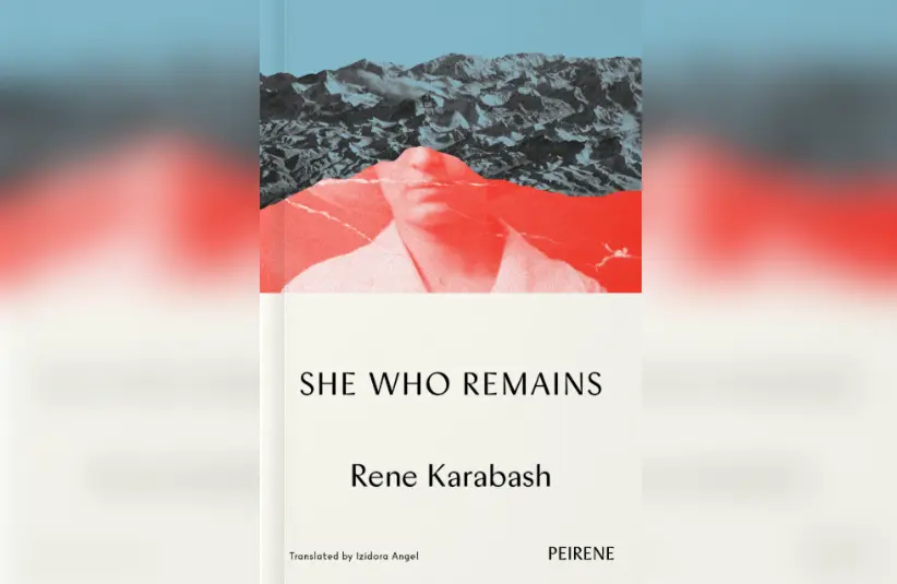 Cover for "She Who Remains" by Rene Karabash, translated from Bulgarian by Izidora Angel. Courtesy of Peirene Press
