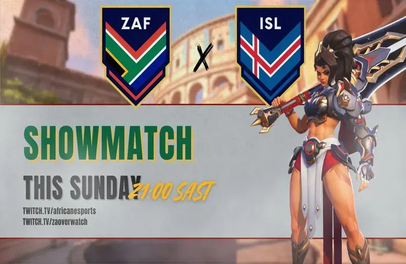 Team South Africa Versus Team Iceland Overwatch World Cup Showmatch