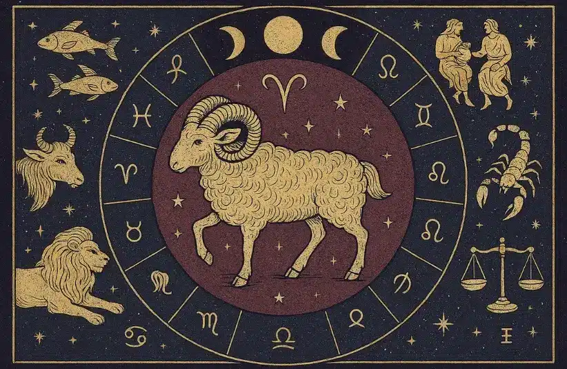 Aries Moon Phases Zodiac Wheel
