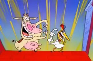 Screenshot of Cartoon Network's "Cow and Chicken" coming to Tubi soon