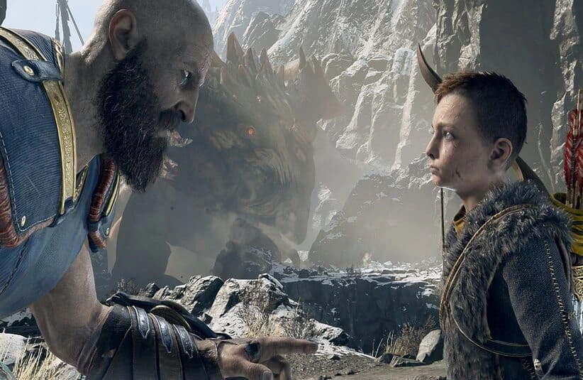 Kratos and Atreus in God of War.