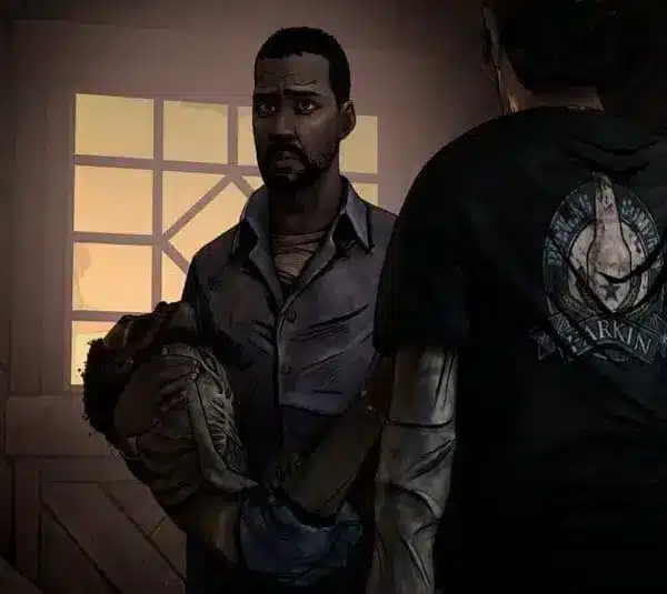 Lee' Everett from TellTale's Walking Dead Game. black characters.