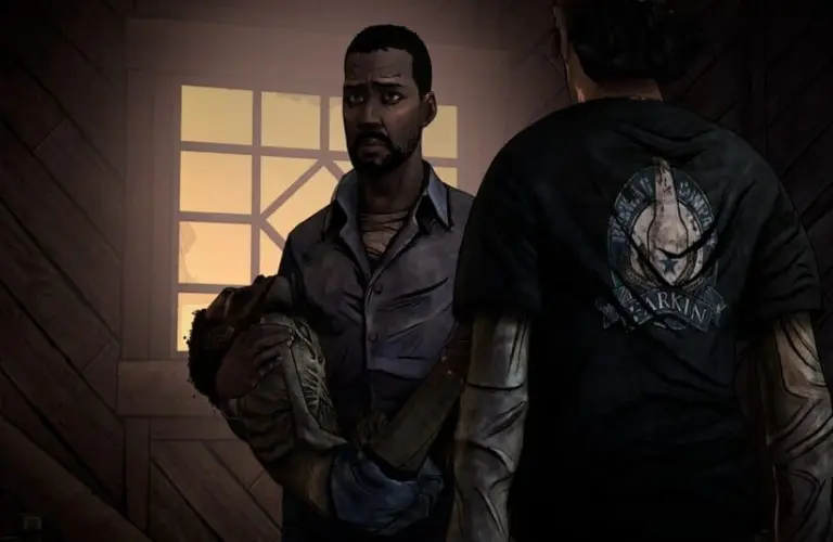 Lee' Everett from TellTale's Walking Dead Game. black characters.