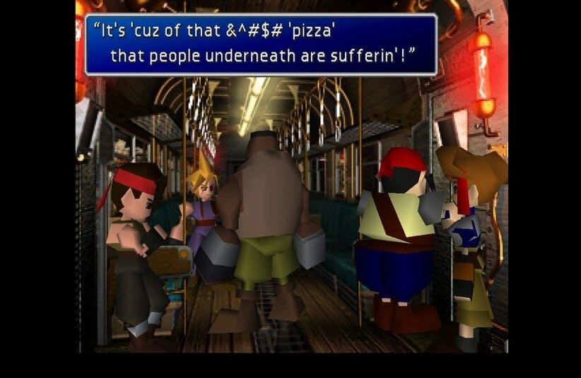 Final Fantasy gameplay of Barrett Wallace.