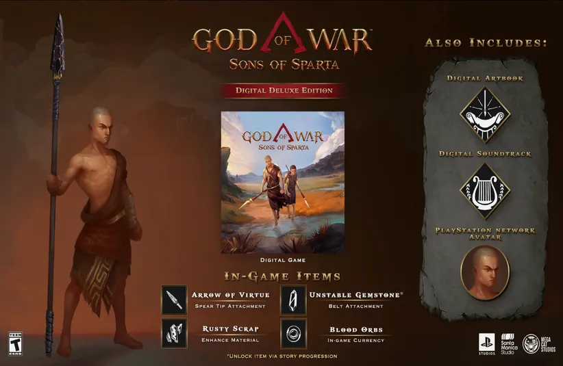 God of War Sons of Sparta digital deluxe edition rewards