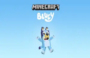 Minecraft x Bluey DLC Bluey's House poster
