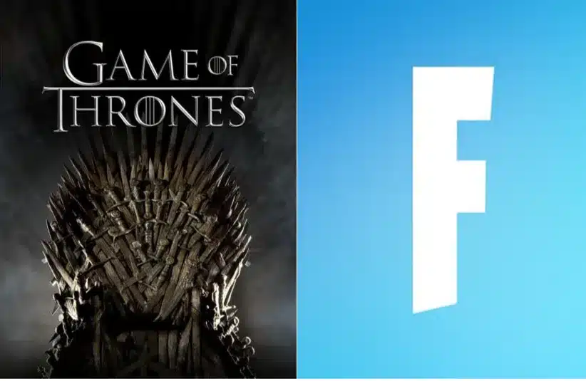 Game of Thrones and Fortnite title cards