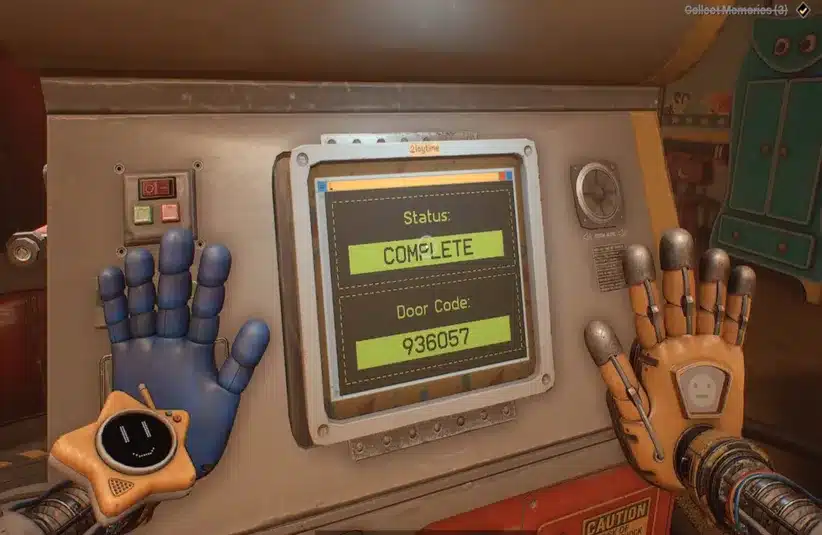retrieving the door code in the Memory Room in Poppy Playtime Chapter 5