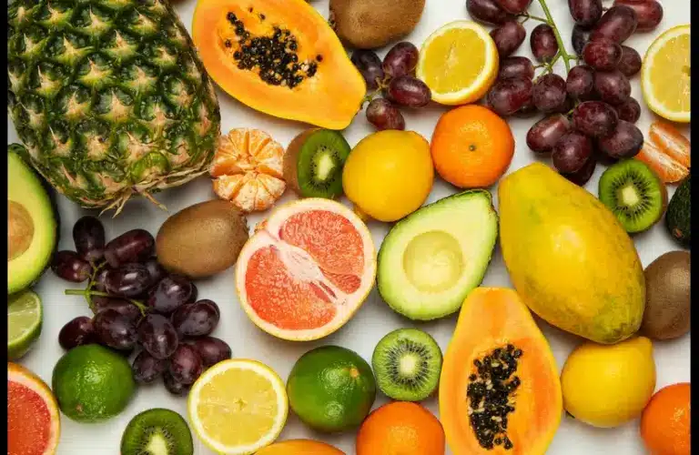 An assortment of fruits for longevity