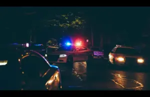 Caleb Flynn, arrested for allegedly shooting and killing his wife, Ashley Flynn - Photo of Police Cars