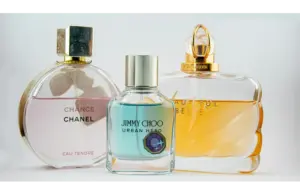 three different perfumes for winter fragrances