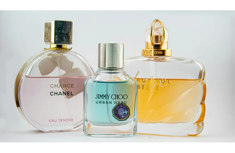 three different perfumes for winter fragrances
