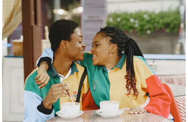 two person showing love ditching labels in a relationship promoting authentic dating