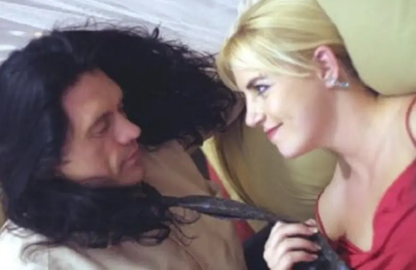 Johnny and Lisa in The Room, one of the worst date movies.