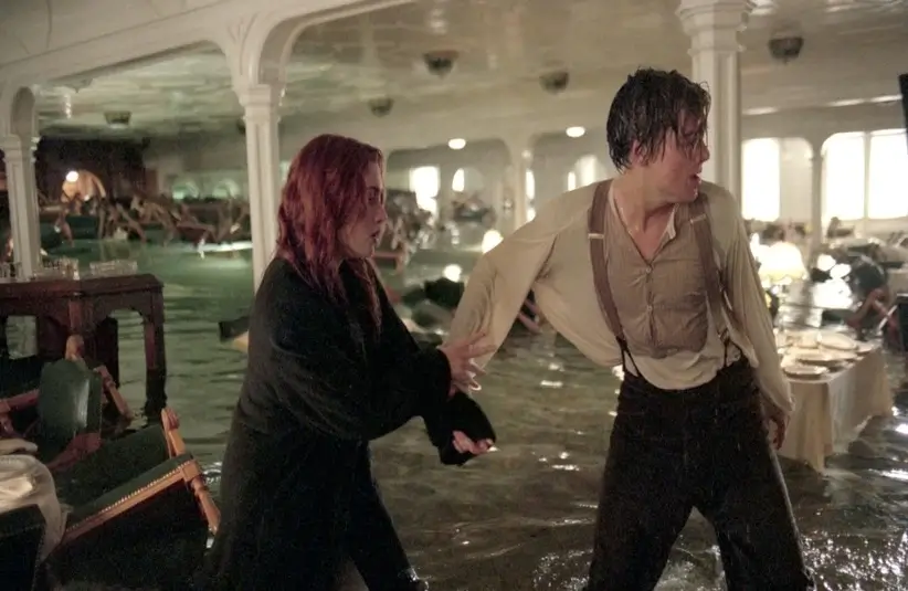 Jack and Rose in Titanic, one of the best date movies.