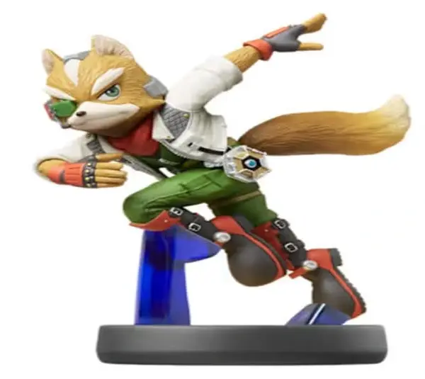 a Star Fox McCloud figurine promoting Super Mario Galaxy Movie.