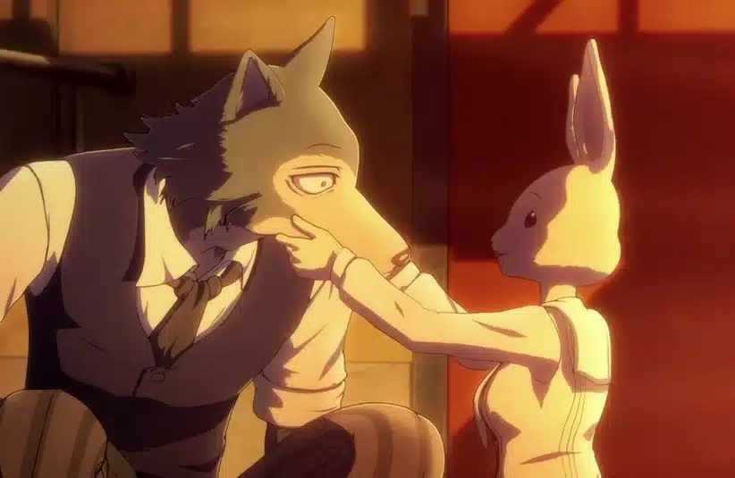 Legoshi and Haru from Beastars