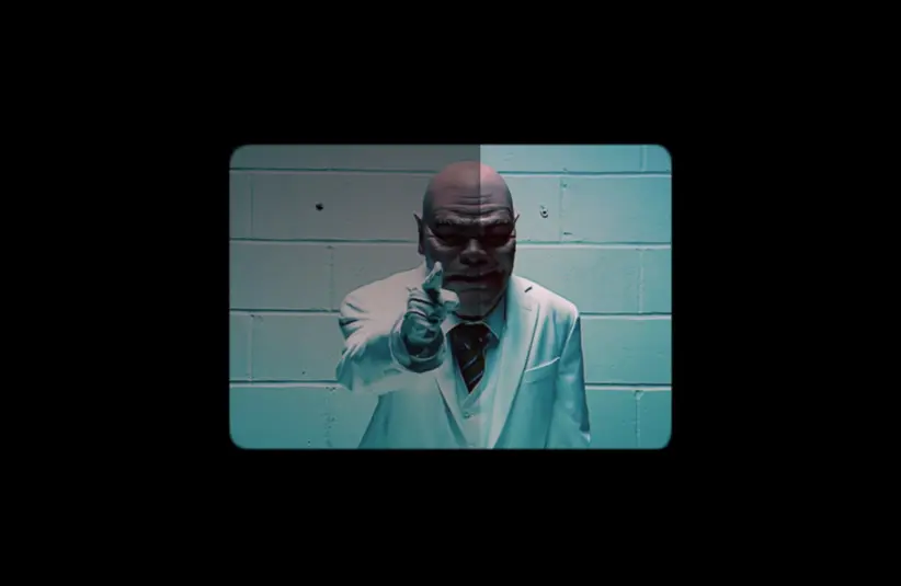Screenshot of Wilson Fisk impersonator from Daredevil: Born Again, Season 2, Episode 1