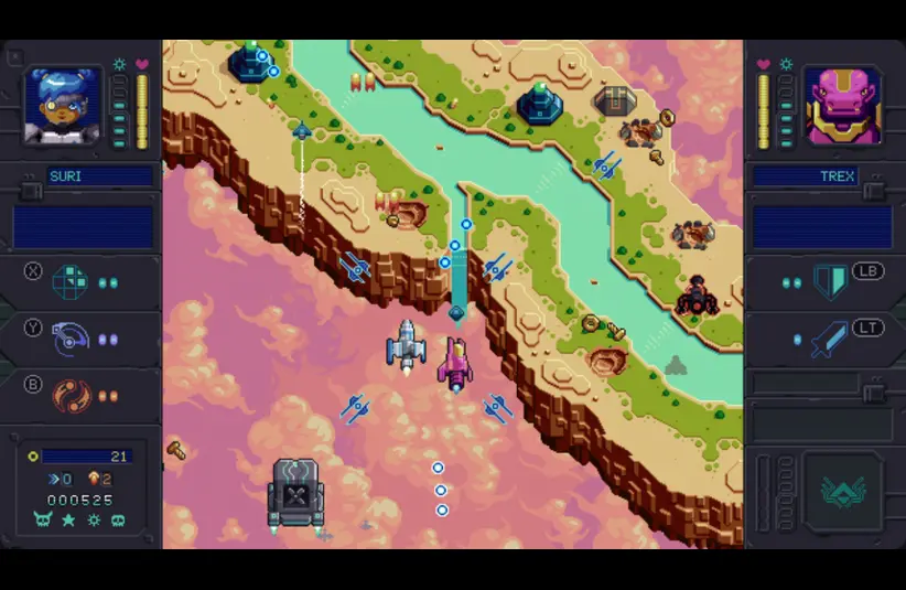 Screenshot from Hyper Echelon on Epic Games Store, Retro, Shooter, Space, Windows