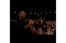 Image of the Sinners cast in the audience at the Oscars, Sinners received Oscar for Best Original Screenplay