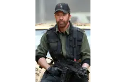 Chuck Norris in "The Expendables 2." Photo by Frank Masi, SMPSP - © Barney's Christmas, Inc.