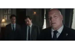 Vincent D'Onofrio as Kingpin, Michael Gandolfini, and Arty Froushan in "Daredevil: Born Again " (2025). Courtesy of Marvel Studios/IMDb