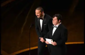 Actor Shia LaBeouf and Zack Gottsagen