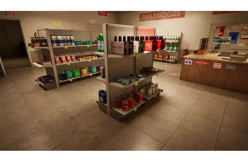 Screenshot from Before Exit: Gas Station, showing the convenience store