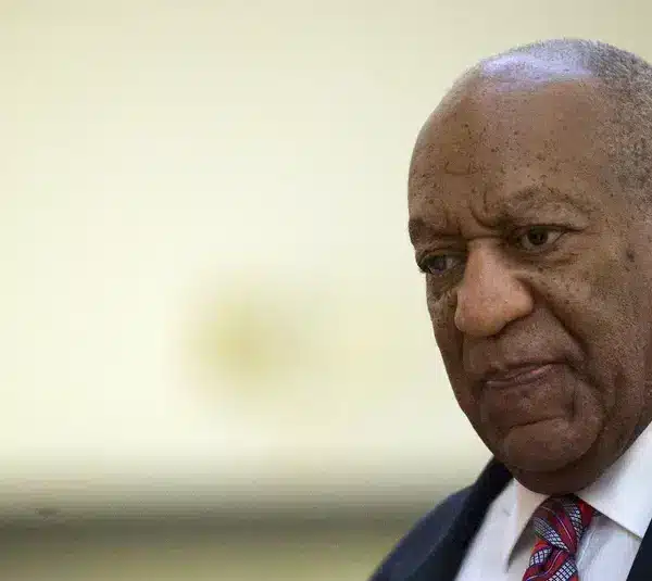 June 7, 2017; Norristown, PA, USA; Bill Cosby walks through the Montgomery County Courthouse on the third day of the Bill Cosby sexual assault trial. Mandatory Credit: Mark Makela/Getty Images-Pool Photo via USA TODAY NETWORK