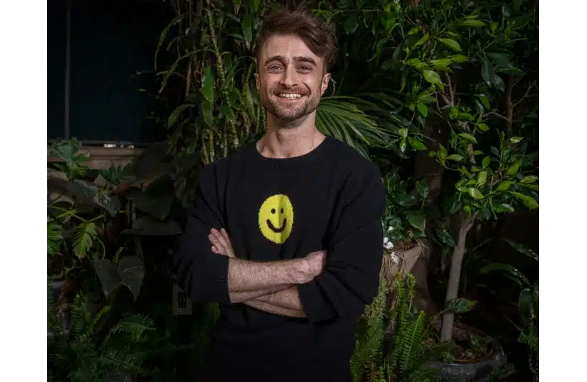 Mar 20, 2022; Los Angeles, CA, United States; Daniel Radcliffe poses for a portrait on March 20, 2022 in Los Angeles, as he promotes his upcoming film \"Lost City,\" in theaters March 25.. Mandatory Credit: Robert Hanashiro-USA TODAY