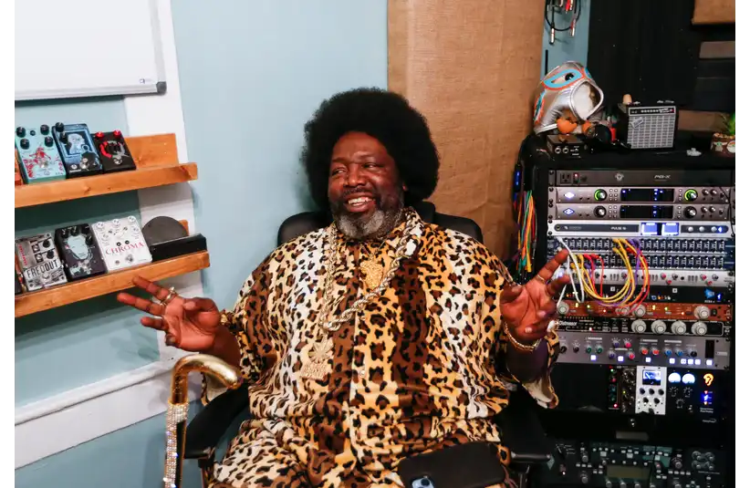 Hip-hop/rap artist Joseph Foreman, who's better known by his stage name Afroman, talks to the News-Leader at a Springfield recording studio on Tuesday, Dec. 13, 2022. Tafroman00296. © Nathan Papes/Springfield News-Leader / USA TODAY NETWORK