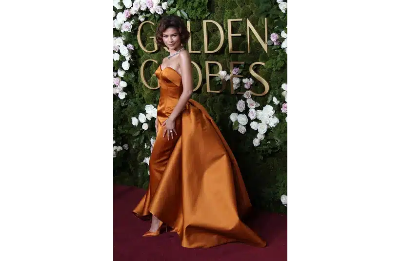 Jan 5, 2025; Beverly Hills, CA, USA; Zendaya at the 82nd Annual Golden Globe Awards at the Beverly Hilton Hotel in Beverly Hills, California on Sunday, Jan. 5, 2025. Mandatory Credit: Dan MacMedan-USA TODAY