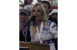 Pop superstar Britney Spears served as Grand Marshal of the 2001 Pepsi 400 at Daytona. © David Tucker/News-Journal / USA TODAY NETWORK via Imagn Images