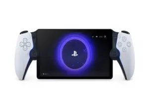 The PlayStation Portal in front of a white background.