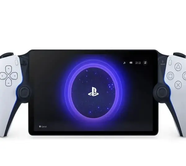 The PlayStation Portal in front of a white background.