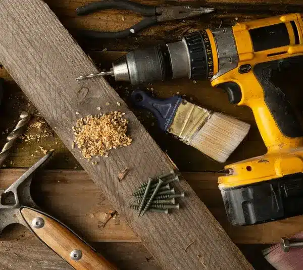 Photo of tools and woodworking equipment