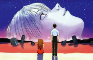 Shinji and Asuka at the Sea of LCL.