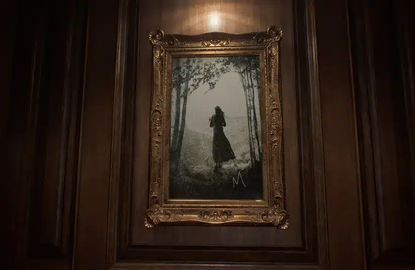 painting found in Ozwell E. Spencer's office suspected to be a painting of Mother Miranda in Resident Evil Requiem