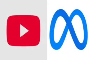 Meta and YouTube logo
