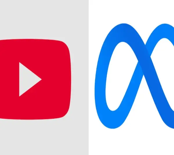 Meta and YouTube logo